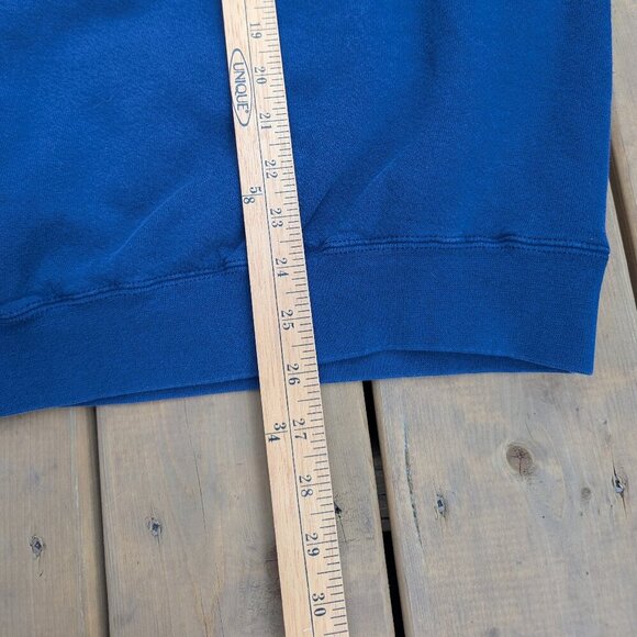 Vintage Nike Embroidered Swoosh Crewneck Sweatshirt Blue Made in USA L - Picture 2 of 6